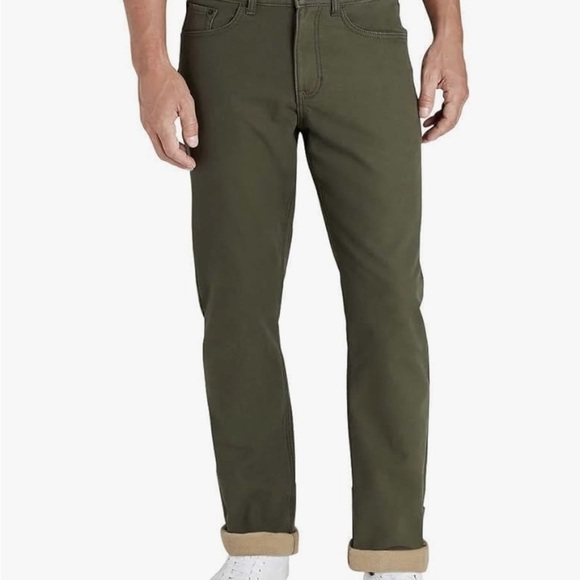 Weatherproof Vintage NWT Men’s Fleece Lined Pant (34X30), Olive - Picture 3 of 4